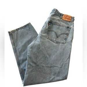 Levis Jeans Mens 38x32 Blue Denim Pants 560 Faded Distressed Loose Work Comfort